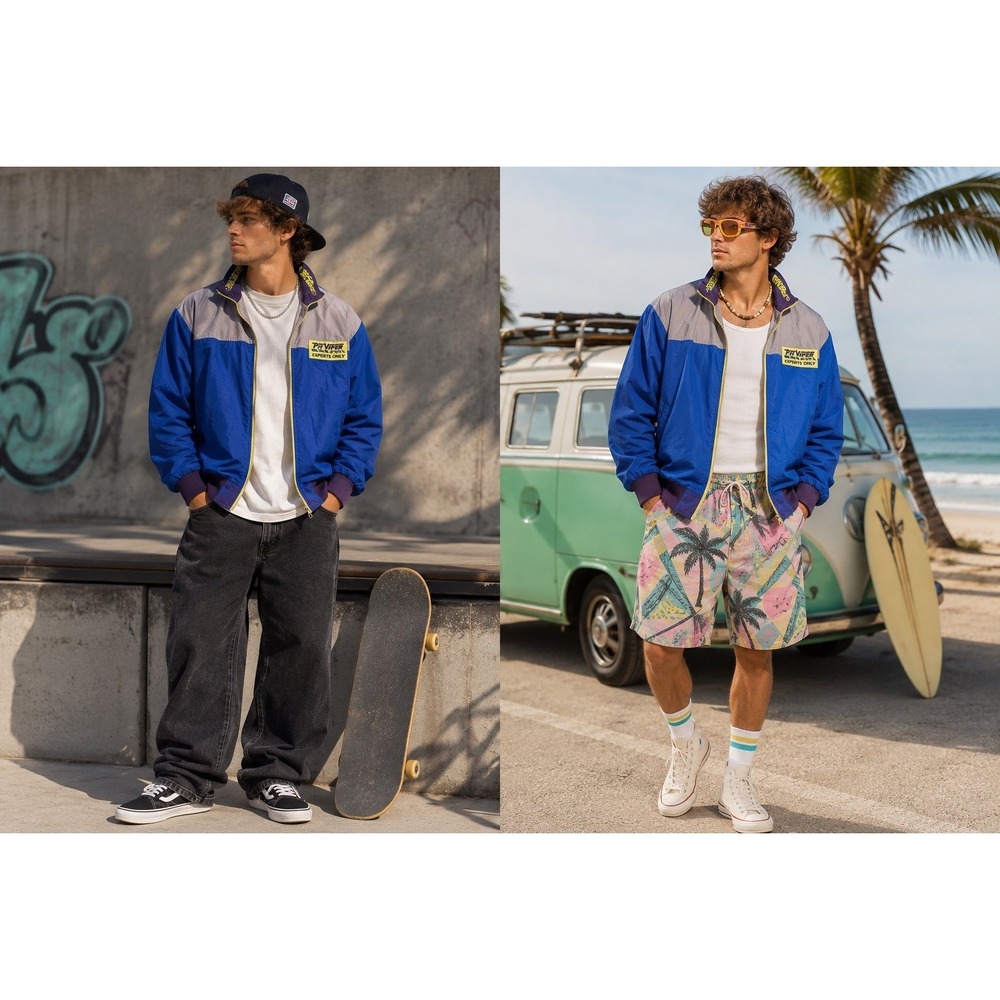 Pit Viper Retro Color Block Wind Breaker (XXS)